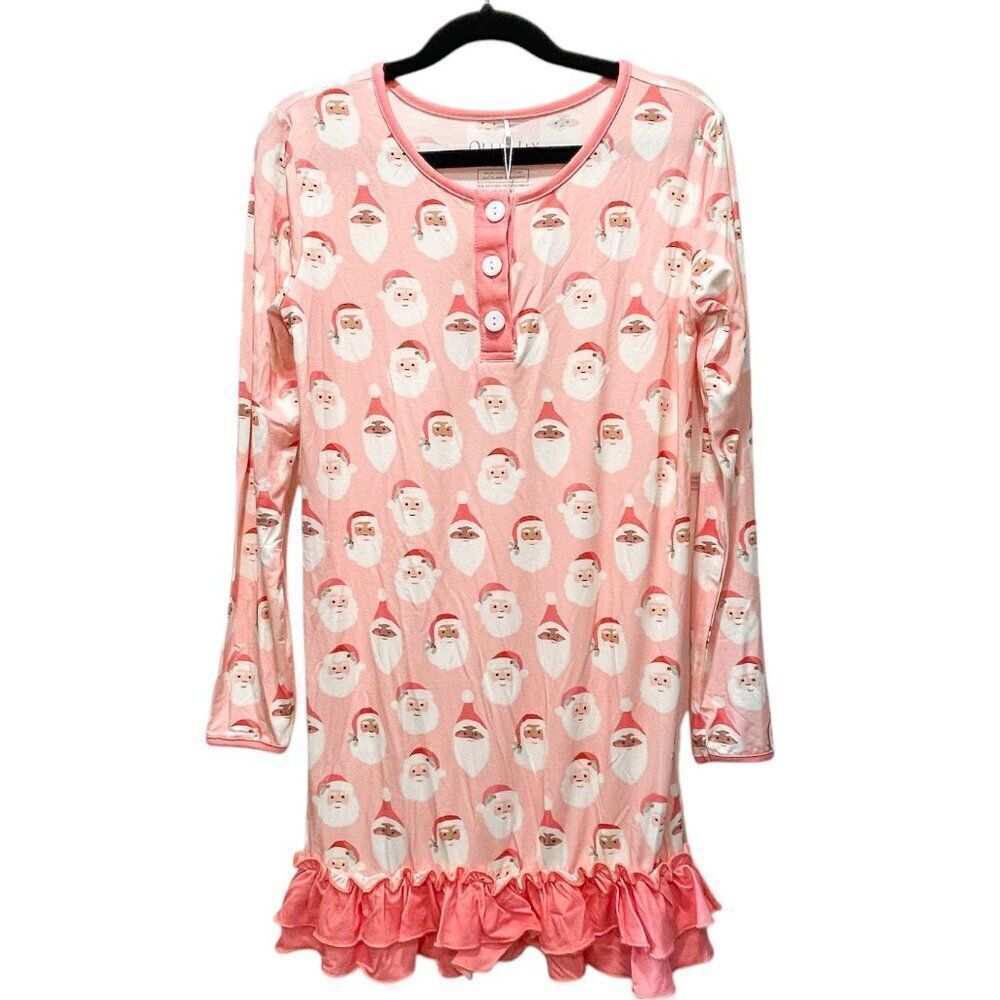 NWT! Ollie Jay Santa Ruffled Lounge Dress Nightgown Size 10